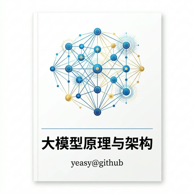 完整封面：神经网络插图 + 大模型原理与架构