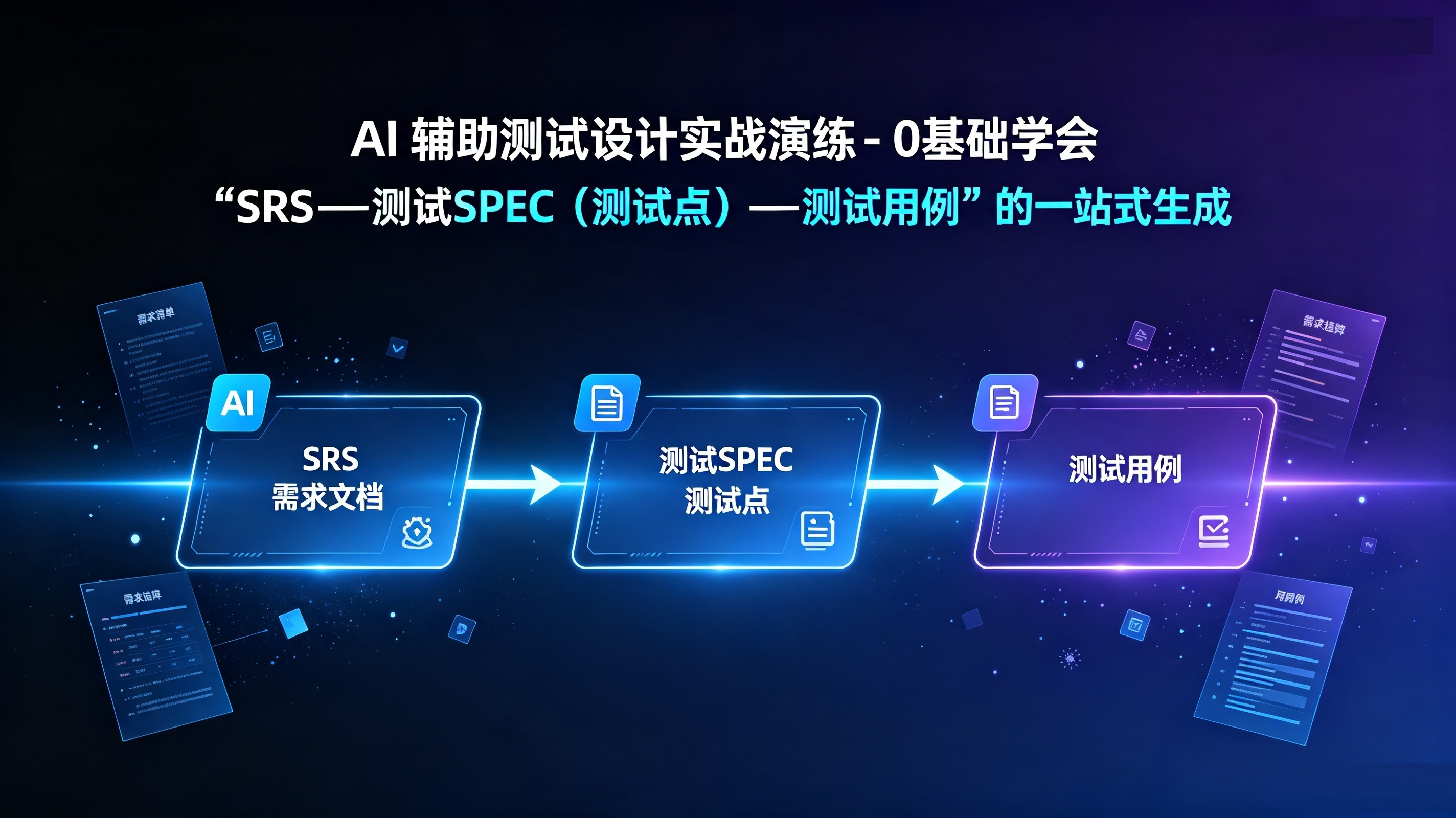 AI 辅助测试设计实战演练 - 0基础学会“SRS ->测试SPEC（测试点） ->测试用例”的一站式生成