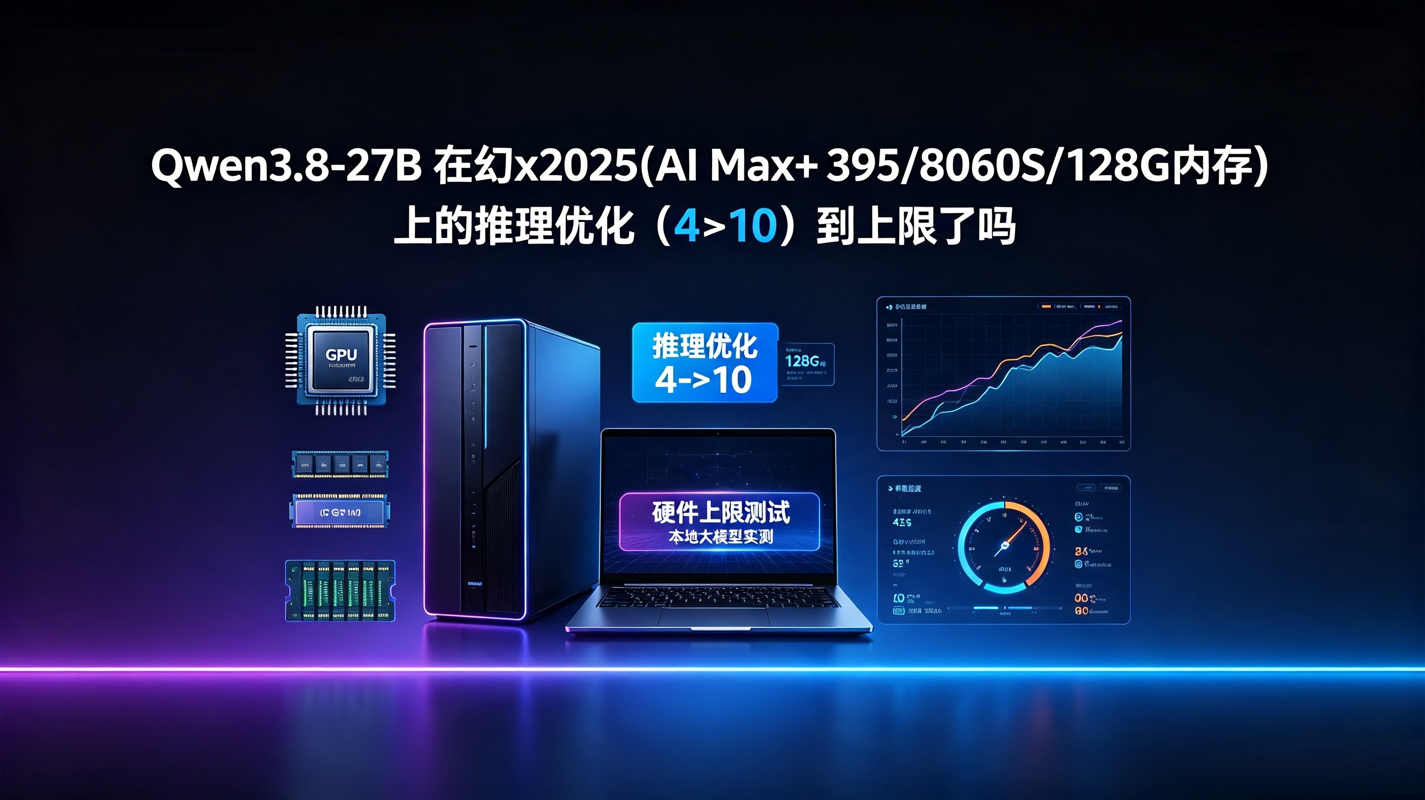 Qwen3.8-27B 在幻x2025(AI Max+ 395/8060S/128G内存) 上的推理优化（4->10）到上限了吗？
