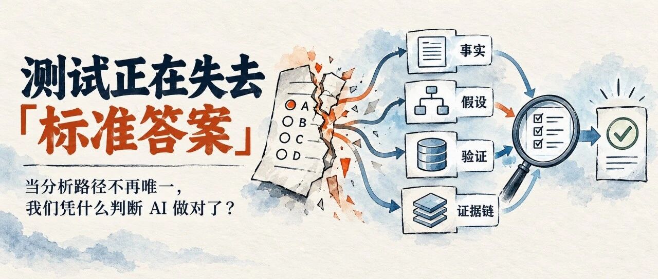 测试正在失去“标准答案”，但得到了一条证据链
